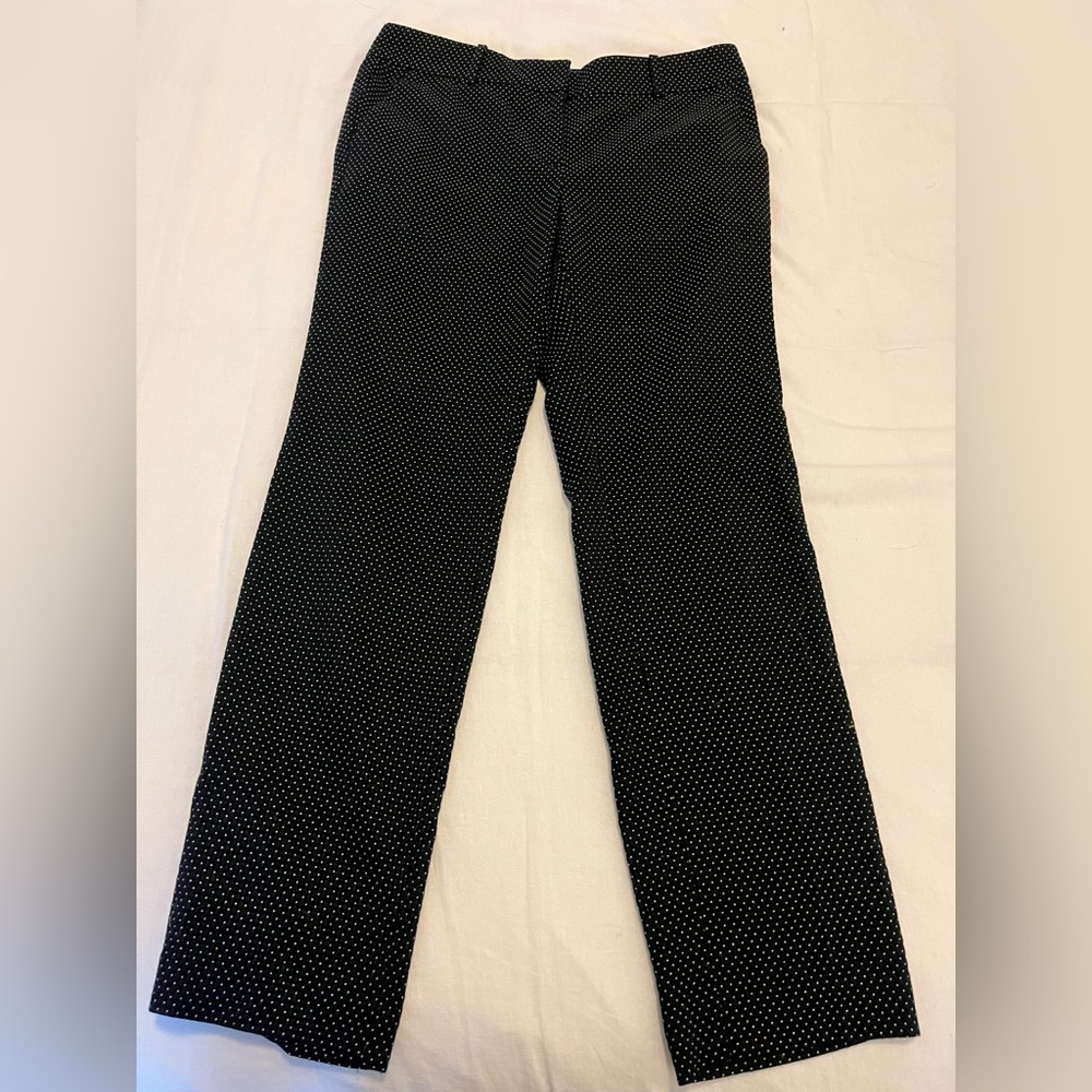 Ann Taylor Black and White Poka dot Patterned Pants